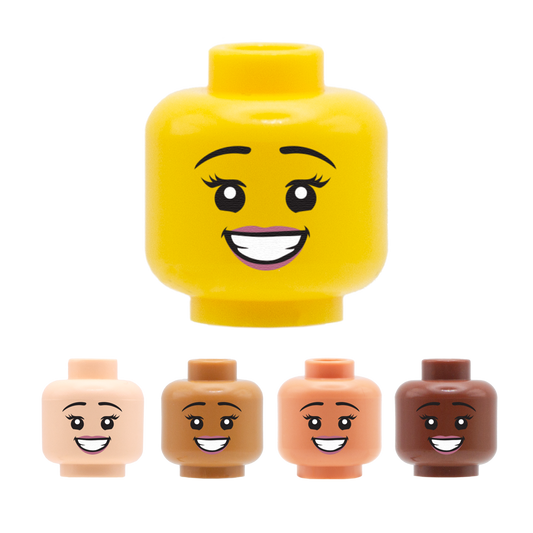 personalised female custom LEGO minifigure head