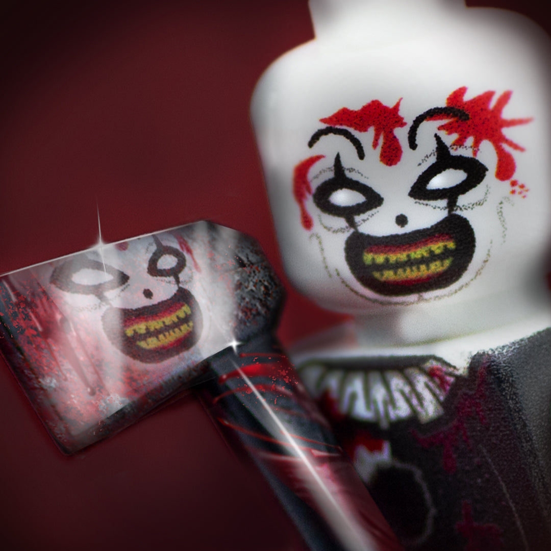 Terrifying Clown - Terrfier Movie Killer Clown LEGO Custom Design Minifigure