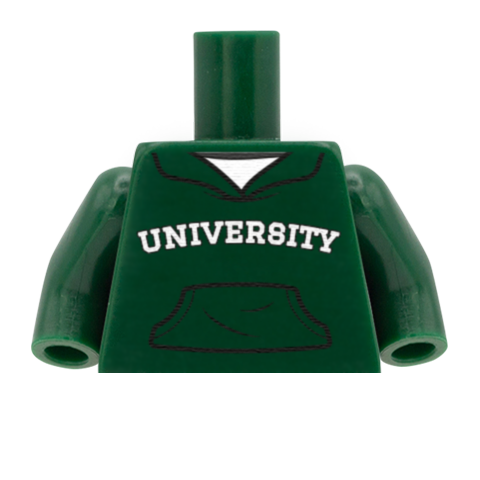 University Hoodie - Custom Design Minifigure Torso