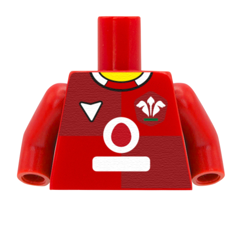 Personalised Wales Rugby Shirt - Custom Design Minifigure Torso