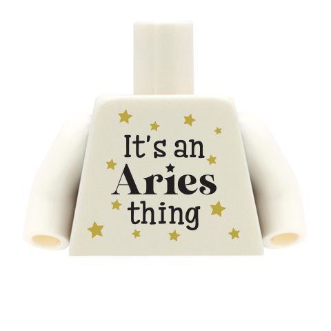 star sign personalised lego minifigure torso: aries