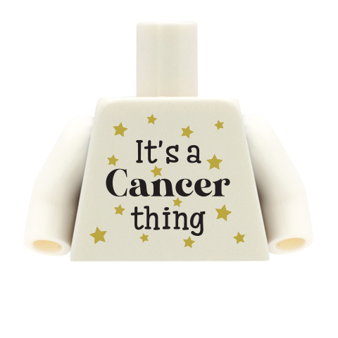 star sign personalised lego minifigure torso: cancer
