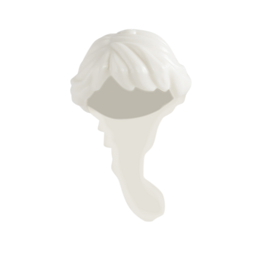 White Long Plaited - LEGO Minifigure Hair