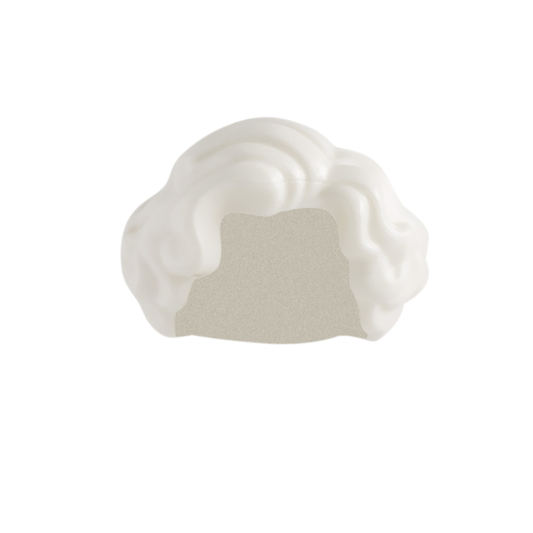 White Short Curls - LEGO Minifigure Hair