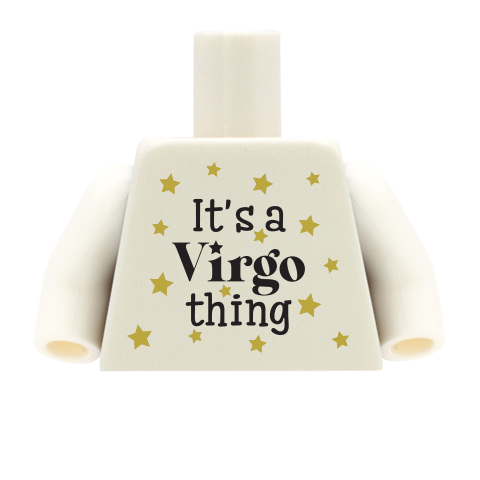 star sign personalised lego minifigure torso: virgo