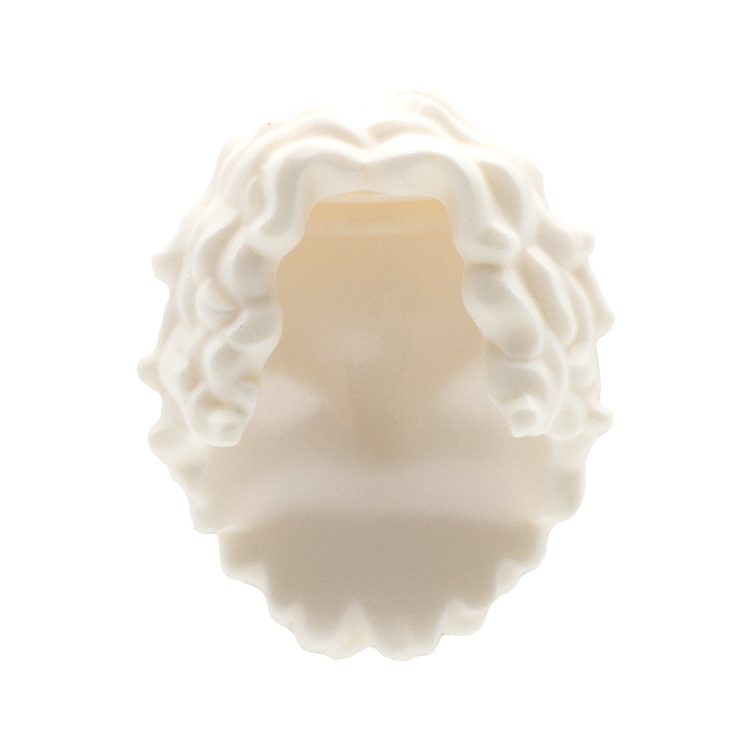 White Big Long Curly Hair - LEGO Minifigure Hair