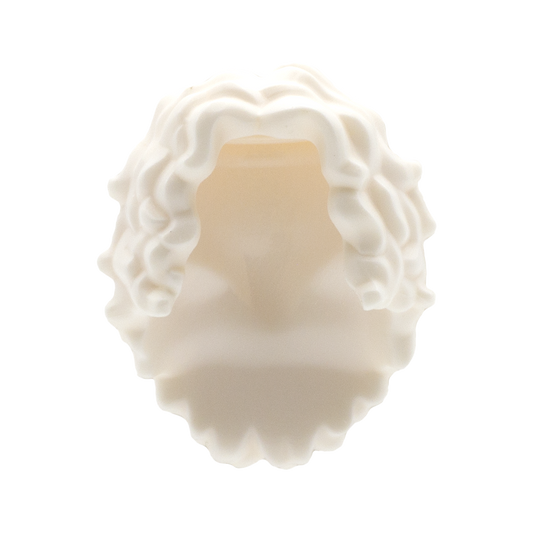 White Big Long Curly Hair - LEGO Minifigure Hair