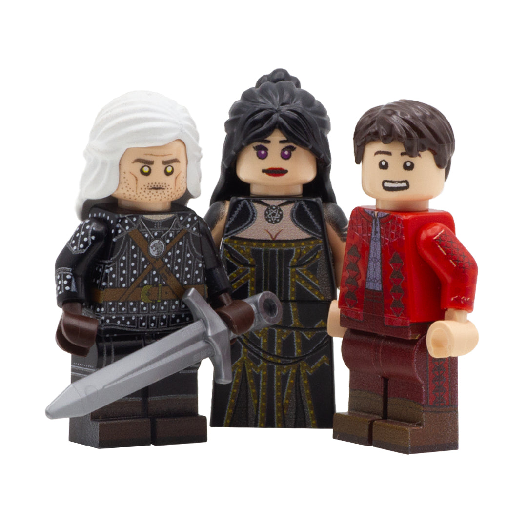 The Witcher Geralt of Rivia, Yennefer, Jaskier  -  Custom LEGO Minifigure