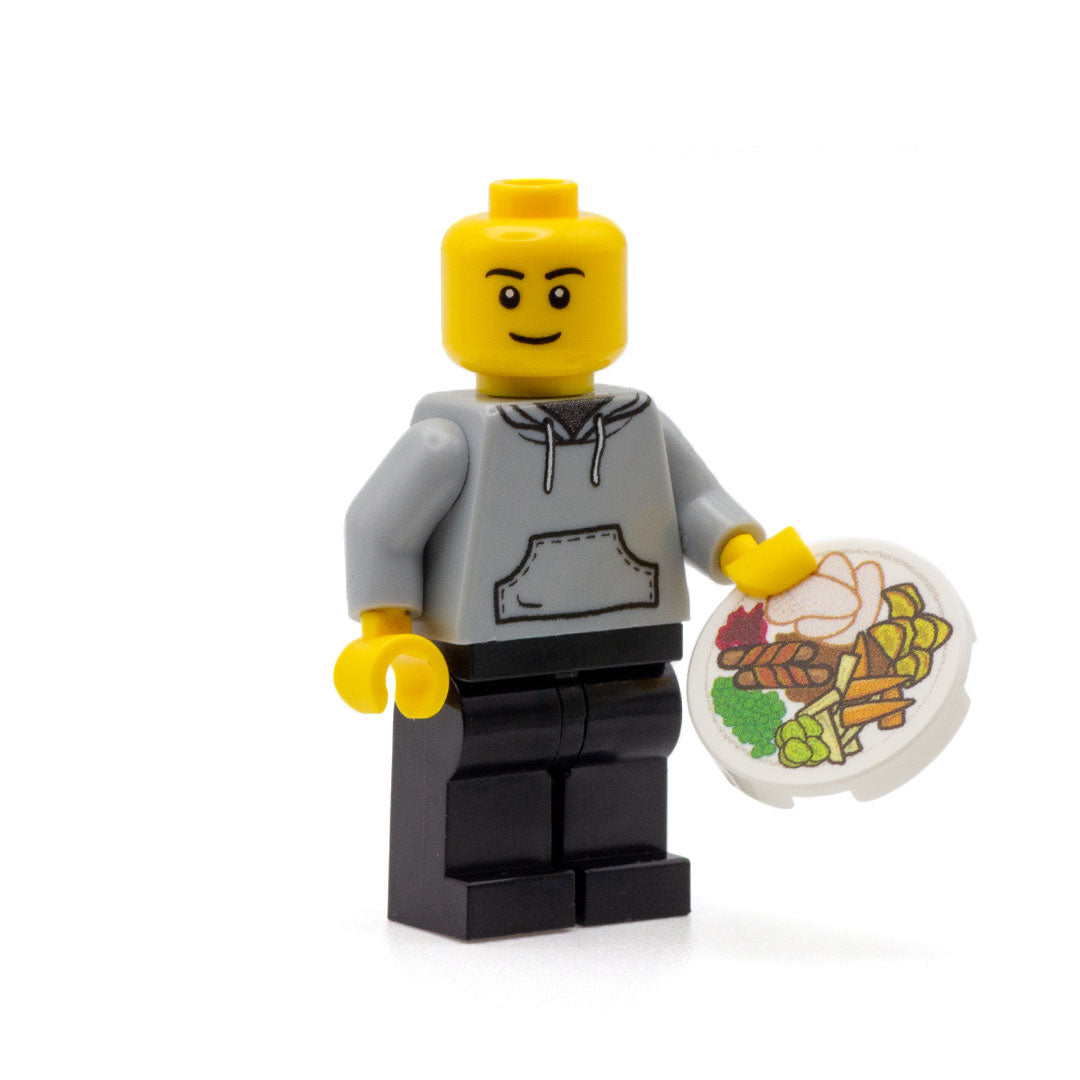 Roast Dinner / Christmas Dinner (accessory for your minifigure)- Custom Design LEGO Tile