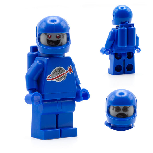 Zombie Benny (Halloween version of Classic LEGO Spaceman) - custom printed minifigure