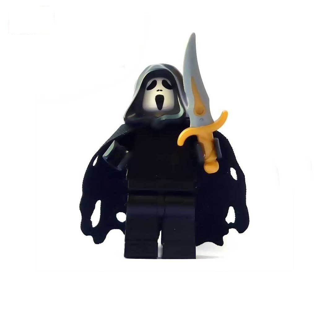 scream custom lego minifigure scary mask