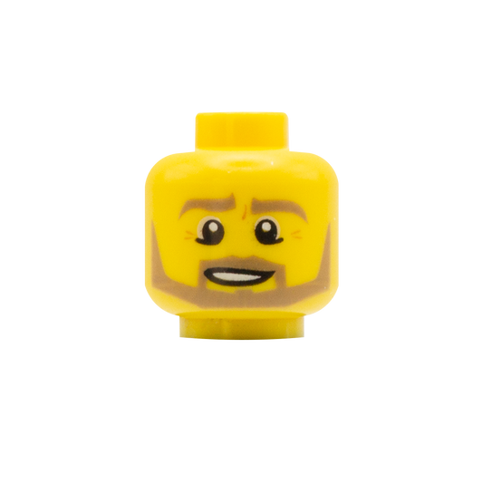 Dark Blonde Beard Smile - LEGO Minifigure Head