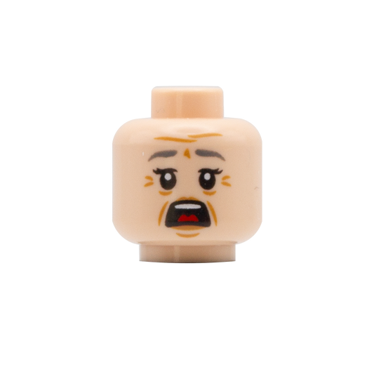 Elderly Scared / Smile - LEGO Minifigure Head