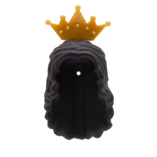 black half plait princess LEGO hair with crown