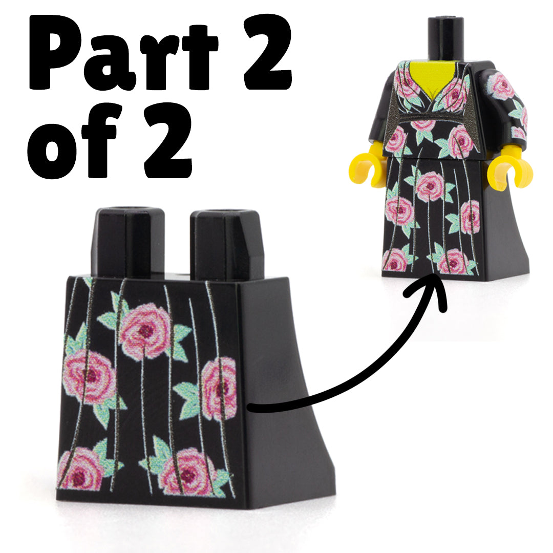 Rose Maxi Dress Skirt - CUSTOM DESIGN MINIFIGURE TORSO – Minifigs.me