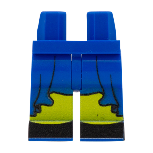 Blue Flowing Skirt (Various Skin Tones) - Printed Minifigure Legs