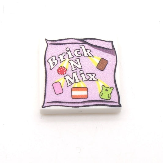Brick N Mix Sweets / Candy - Custom Printed LEGO Tile