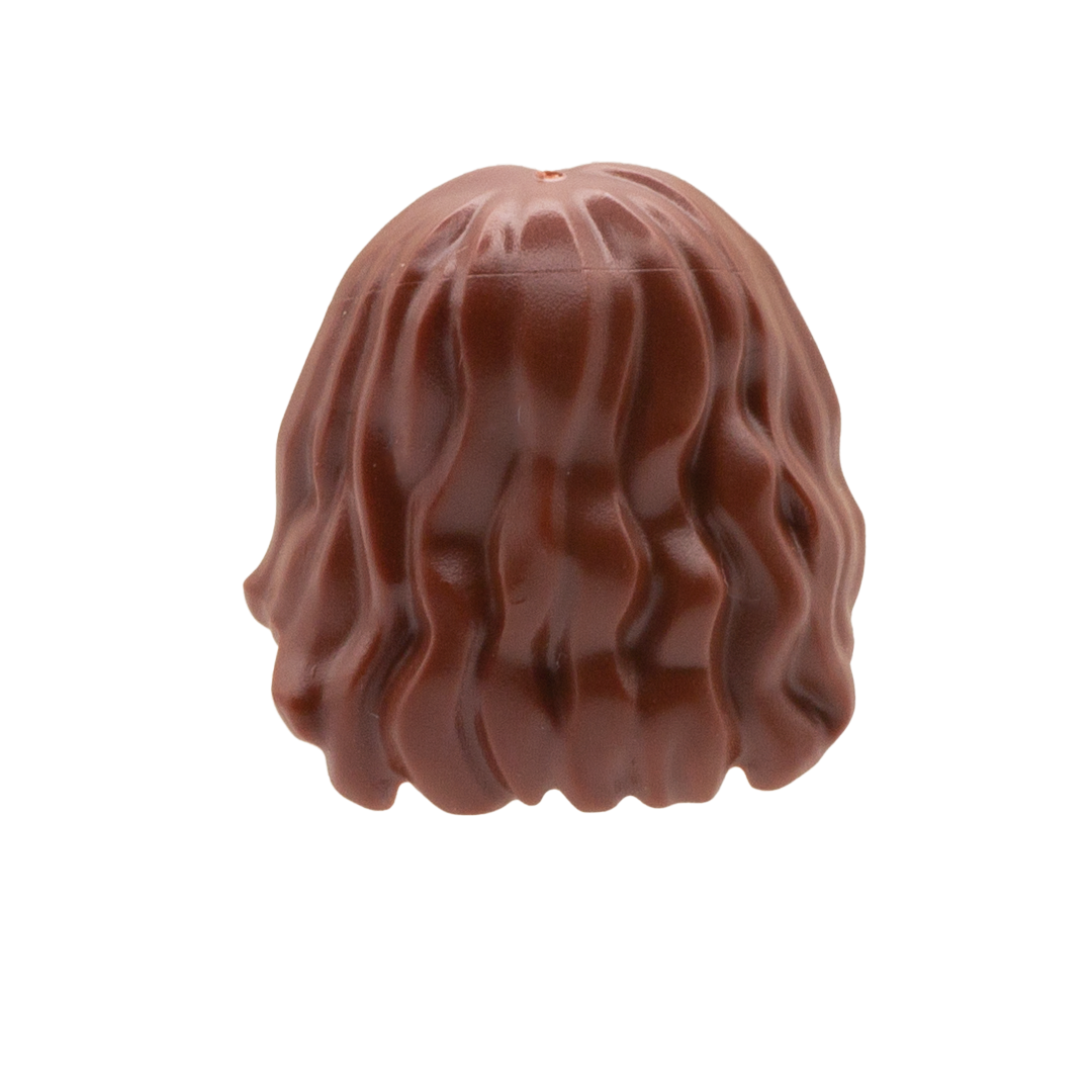 Brown Fringe Over the Shoulder LEGO Hair