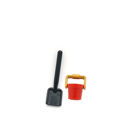 Red LEGO Bucket and Spade - Minifigure Accessories