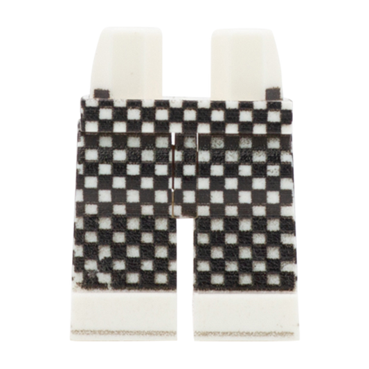 Chef Black Check Trousers - Custom Printed Minifigure Legs
