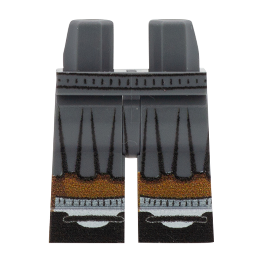 Dark Grey School Skirt (Various Skin Tones) - Printed Minifigure Legs