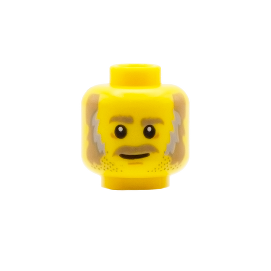 Dark Blonde Sideburns with Moustache - LEGO Minifigure Head