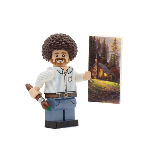 Bob Ross - Custom Designed LEGO Minifigure