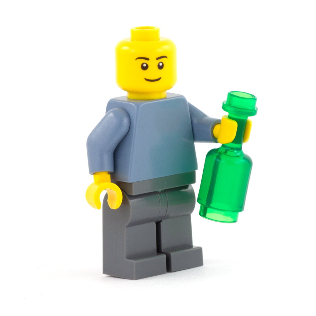 LEGO Translucent Green Bottle Minifigure Accessory (Plastic Toy