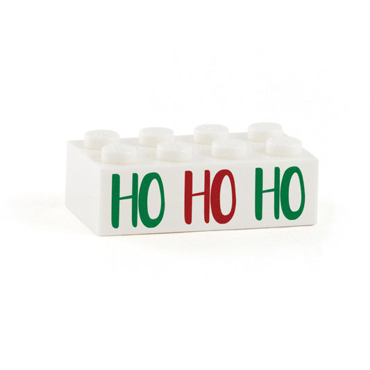 Ho Ho Ho Display Brick - Custom Printed 2 x 4 Brick