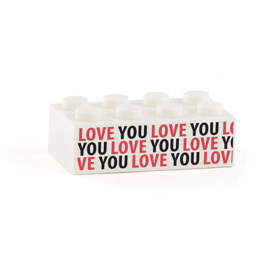 Love You Display Brick - Custom Printed 2 x 4 Brick