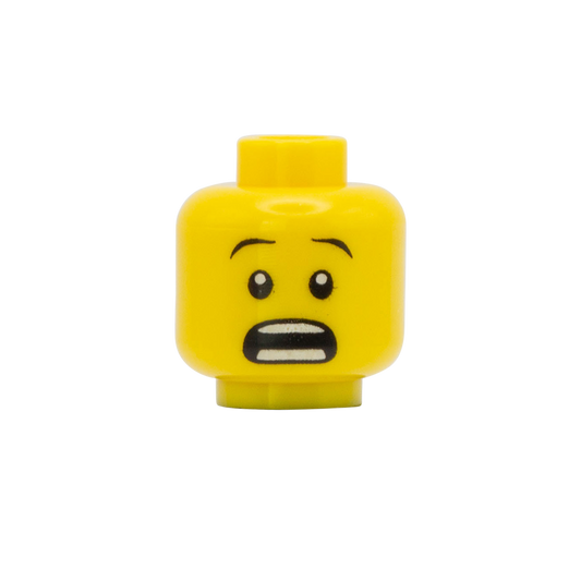 Shocked / Wide Grin - Custom Printed Minifigure Head