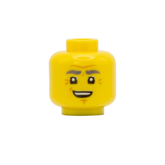 Elderly Smile / Disappointed - LEGO Minifigure Head