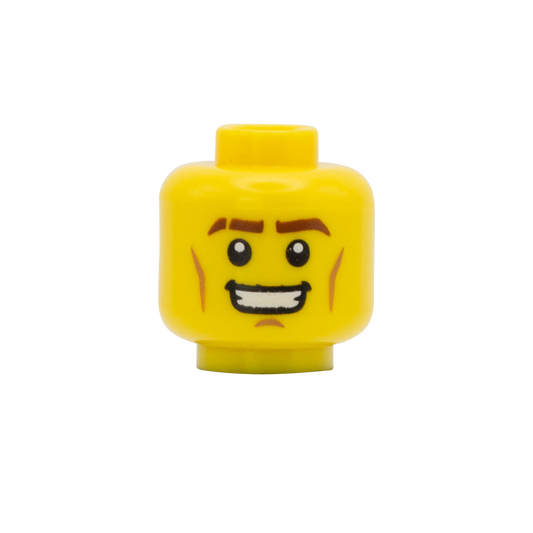 Big Smile / Slit Eye Brow - LEGO Minifigure Head