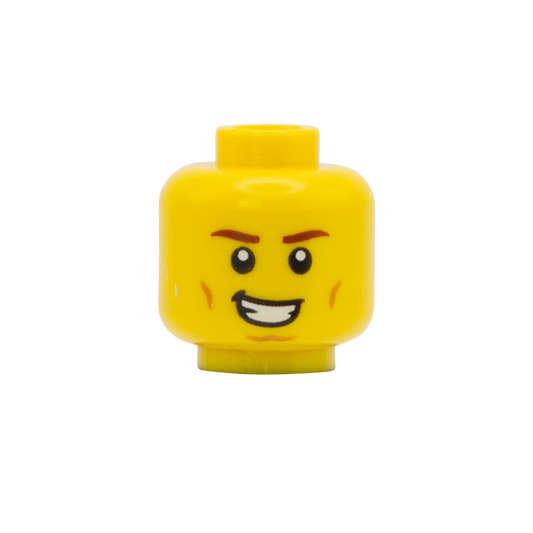 Mischievous Grin / Scared - LEGO Minifigure Head