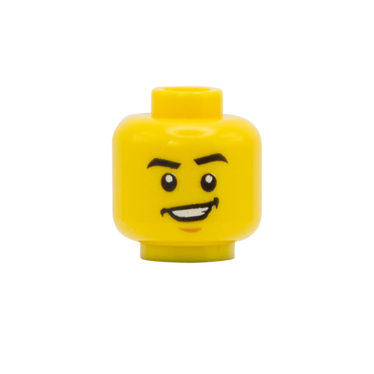 Cheeky Grin / Moody - LEGO Minifigure Head