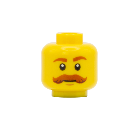 Ginger Moustache - LEGO Minifigure Head