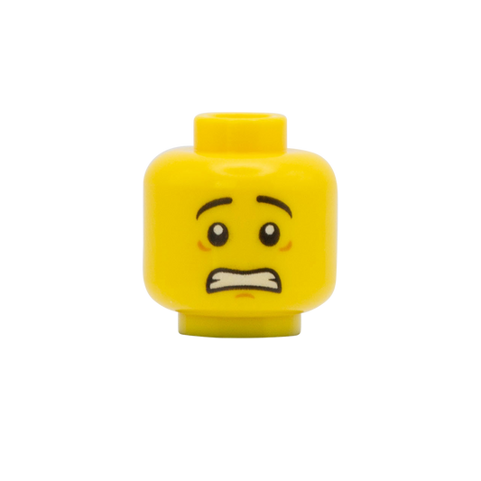 Whoops / Slight Smile - Custom Printed Minifigure Head