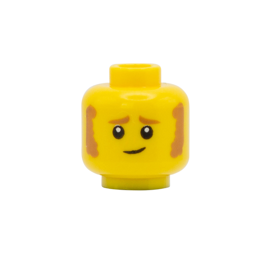 Ginger Sideburns Slight Smile - LEGO Minifigure Head