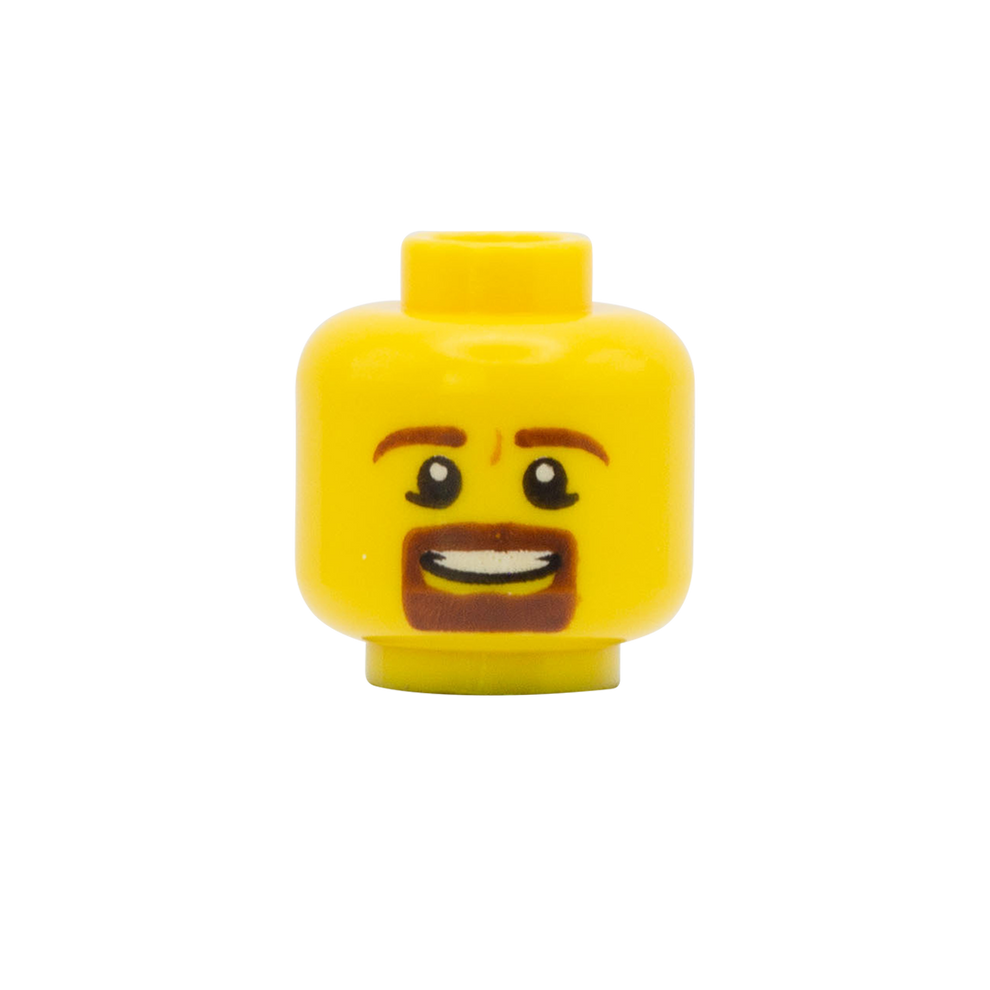 Brown Goatee - LEGO Minifigure Head – Minifigs.me