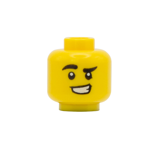Wide Uncertain Smile - LEGO Minifigure Head