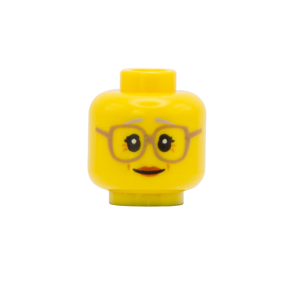 Elderly Smile Glasses - LEGO Minifigure Head – Minifigs.me