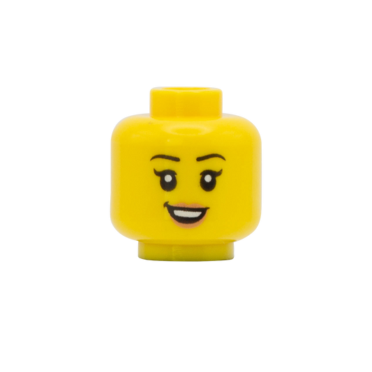 Cute Grin Lipstick - LEGO Minifigure Head