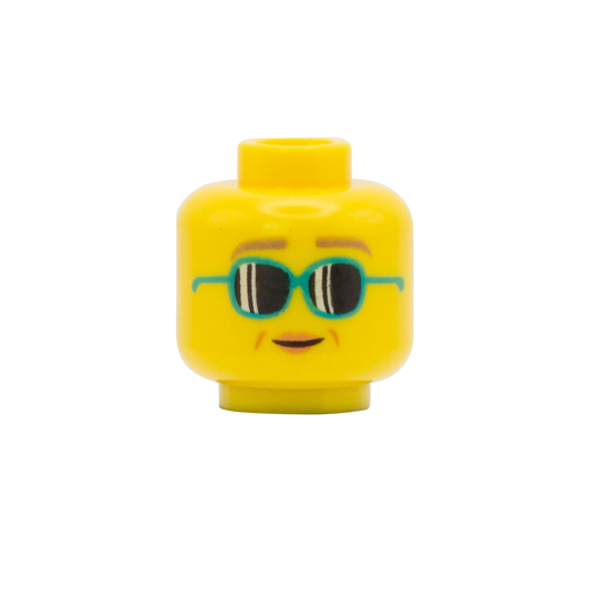 Sunglasses / Elderly Smile - LEGO Minifigure Head