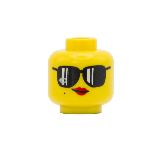 Big Sunglasses Lipstick - LEGO Minifigure Head
