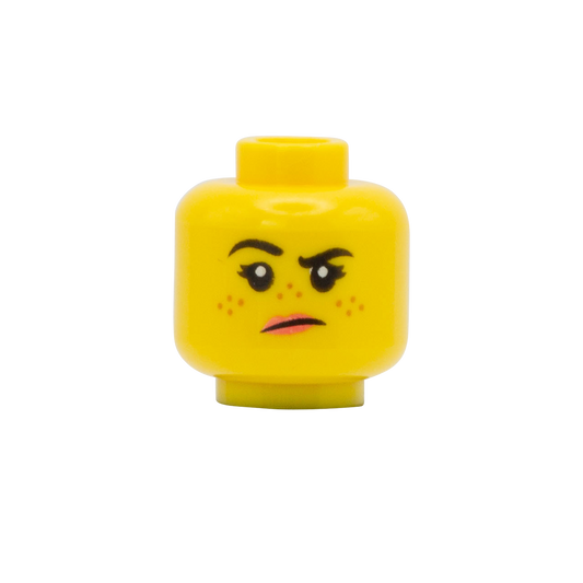 Freckles Grumpy / Happy - LEGO Minifigure Head