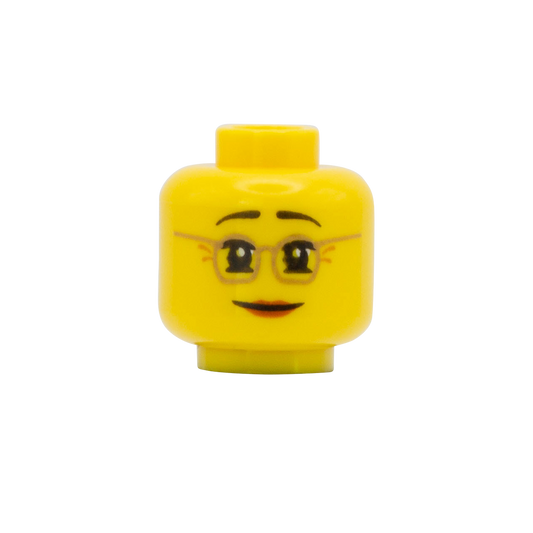 Reading Glasses / Slight Smile - LEGO Minifigure Head