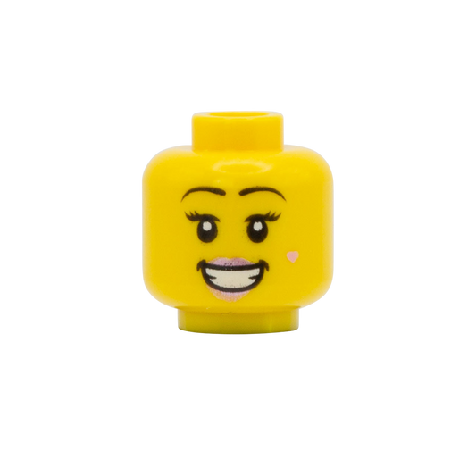 Big Grin / Closed Eyes Singing - LEGO Minifigure Head