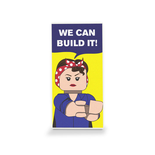 We Can Build It Poster - Custom Design LEGO Tile