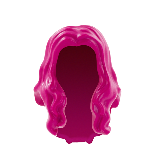 Dark Pink Long Curly Over The Shoulder - LEGO Minifigure Hair