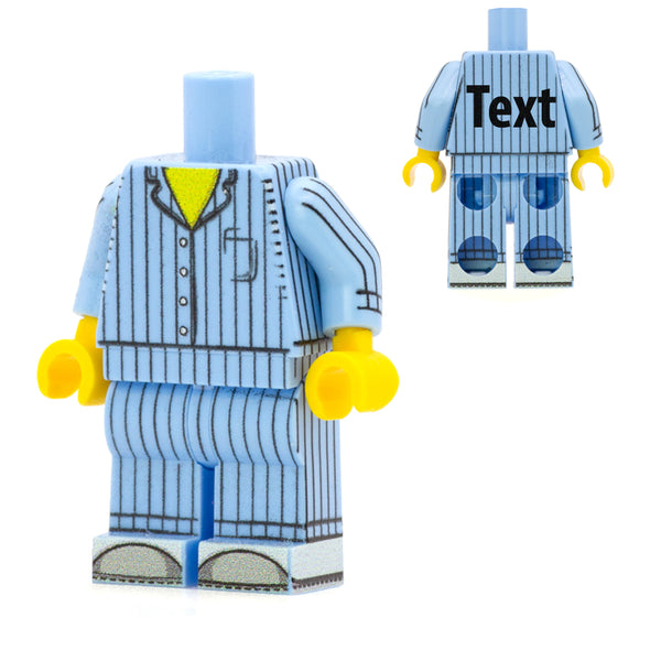 Button Up Pyjamas (No Head or Hair) - Custom Design Minifigure Outfit ...